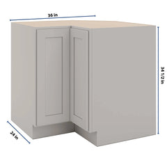 CNC Luxor 5-Piece Misty Grey 36" W Lazy Susan