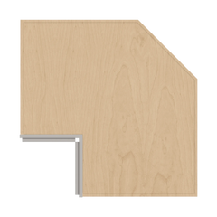CNC Luxor 5-Piece Misty Grey 36" W Lazy Susan
