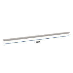 CNC Luxor 5-Piece Misty Grey 96" W X 1 1/8" H Light Rail Molding