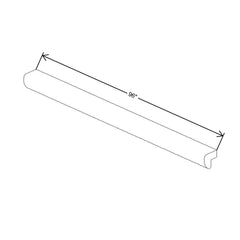 CNC Luxor Misty Grey 96" W X 1 1/8" H Light Rail Molding
