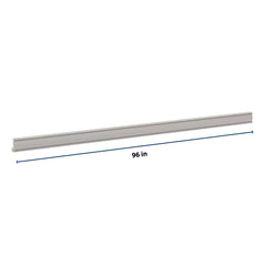 CNC Luxor 5-Piece Misty Grey 96" W X 2 1/4" H Shaker Light Rail Molding