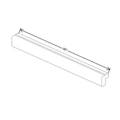 CNC Luxor 5-Piece Smoky Grey 96" W X 2 1/4" H Shaker Light Rail Molding