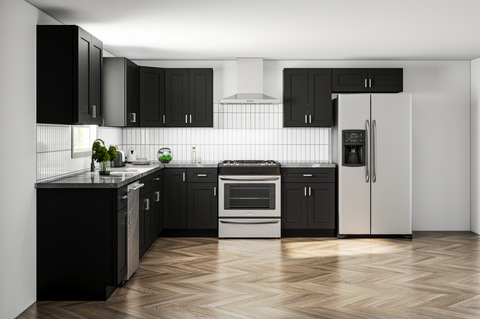 12 X 12 Onyx Black Shaker Kitchen