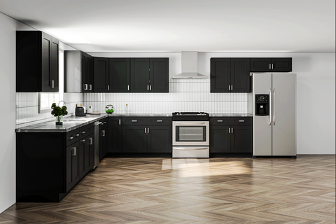 15 X 15 Onyx Black Shaker Kitchen