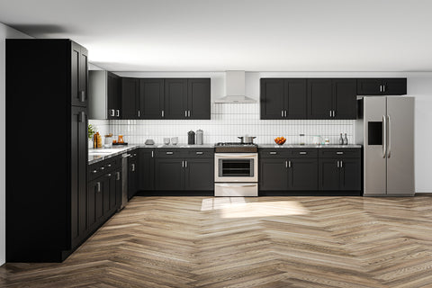 18 X 18 Onyx Black Shaker Kitchen