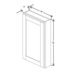 CNC Luxor Smoky Grey 18" W X 30" H Single Door Medicine Cabinet