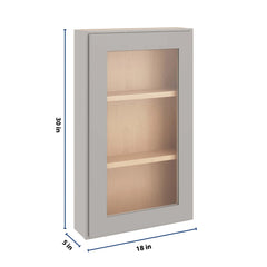 CNC Luxor Misty Grey 18" W X 30" H Single Door Medicine Cabinet