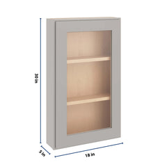 CNC Luxor 5-Piece Misty Grey 18" W X 30" H Single Door Medicine Cabinet