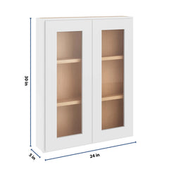 CNC Luxor 5-Piece White 24" W X 30" H Double Door Medicine Cabinet