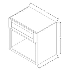 Fabuwood Allure Galaxy Desert Oak 30" W X 30" H X 21" D Wall Microwave Cabinet