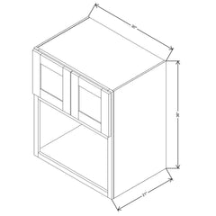 Fabuwood Allure Galaxy Cobblestone 30" W X 36" H X 21" D Microwave Cabinet