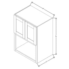 Fabuwood Allure Galaxy Denim Blue 30" W X 42" H X 21" D Microwave Cabinet