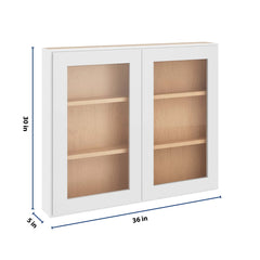 CNC Luxor 5-Piece White 36" W X 30" H Double Door Medicine Cabinet