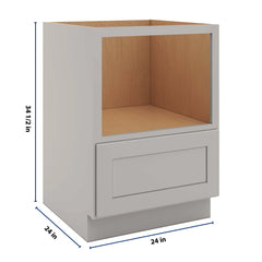CNC Luxor 5-Piece Misty Grey 24" W Microwave Base Cabinet