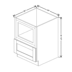 J&K Almond S2 Base Microwave Drawer - 24" W