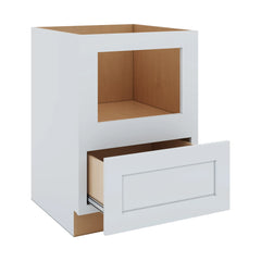 J&K White Shaker S8 Base Microwave Drawer - 24" W