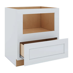 J&K White Shaker S8 Base Microwave Drawer - 30" W