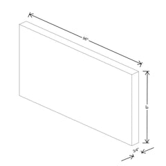 Fabuwood Allure Luxe Graphite Black 96" W X 6" H X 3/4" D Molding EXtension