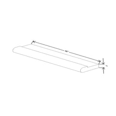 Wolf Classic Grantley White Paint Light Rail 96"W