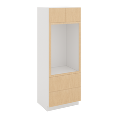 Modernform Cabinet Natural Oak 30" W X 84" H X 24" D Tall Oven/Microwave Cabinet