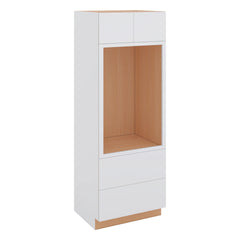 Modernform Cabinet Matte White 30" W X 84" H X 24" D Tall Oven/Microwave Cabinet