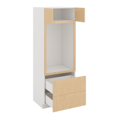 Modernform Cabinet Natural Oak 30" W X 84" H X 24" D Tall Oven/Microwave Cabinet