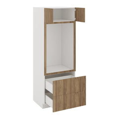 Modernform Cabinet Walnut 30" W X 84" H X 24" D Tall Oven/Microwave Cabinet