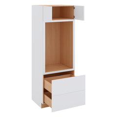 Modernform Cabinet Matte White 30" W X 84" H X 24" D Tall Oven/Microwave Cabinet