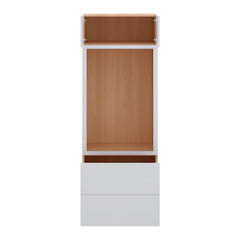 Modernform Cabinet Gloss White 30" W X 84" H X 24" D Tall Oven/Microwave Cabinet