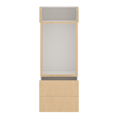 Modernform Cabinet Natural Oak 30" W X 84" H X 24" D Tall Oven/Microwave Cabinet