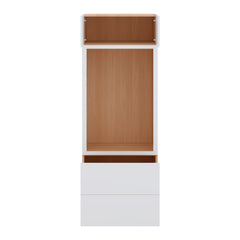 Modernform Cabinet Matte White 30" W X 84" H X 24" D Tall Oven/Microwave Cabinet
