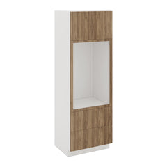 Modernform Cabinet Walnut 30" W X 90" H X 24" D Tall Oven/Microwave Cabinet