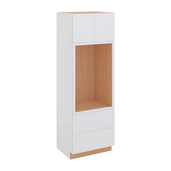 Modernform Cabinet Matte White 30" W X 90" H X 24" D Tall Oven/Microwave Cabinet