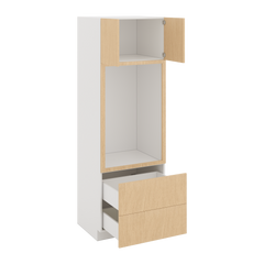 Modernform Cabinet Natural Oak 30" W X 90" H X 24" D Tall Oven/Microwave Cabinet