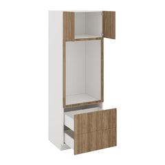 Modernform Cabinet Walnut 30" W X 90" H X 24" D Tall Oven/Microwave Cabinet