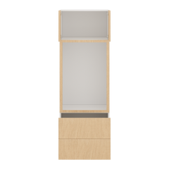 Modernform Cabinet Natural Oak 30" W X 90" H X 24" D Tall Oven/Microwave Cabinet
