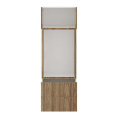 Modernform Cabinet Walnut 30" W X 90" H X 24" D Tall Oven/Microwave Cabinet