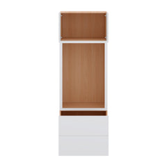Modernform Cabinet Matte White 30" W X 90" H X 24" D Tall Oven/Microwave Cabinet