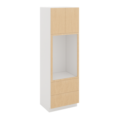 Modernform Cabinet Natural Oak 30" W X 96" H X 24" D Tall Oven/Microwave Cabinet