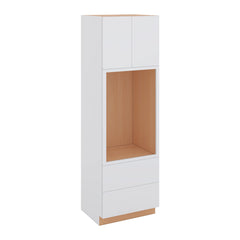 Modernform Cabinet Matte White 30" W X 96" H X 24" D Tall Oven/Microwave Cabinet