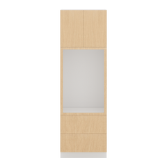Modernform Cabinet Natural Oak 30" W X 96" H X 24" D Tall Oven/Microwave Cabinet