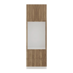Modernform Cabinet Walnut 30" W X 96" H X 24" D Tall Oven/Microwave Cabinet
