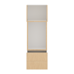 Modernform Cabinet Natural Oak 30" W X 96" H X 24" D Tall Oven/Microwave Cabinet