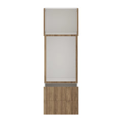 Modernform Cabinet Walnut 30" W X 96" H X 24" D Tall Oven/Microwave Cabinet