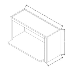 Fabuwood Allure Galaxy Desert Oak 30" W X 18" H X 12" D Microwave Cabinet