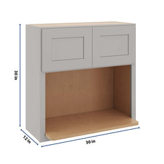 CNC Luxor Misty Grey 30" W X 30" H Microwave Cabinet
