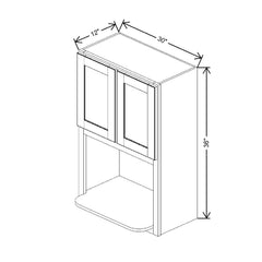 Fabuwood Value Premium Hallmark Frost 30" W X 36" H X 12" D Microwave Cabinet