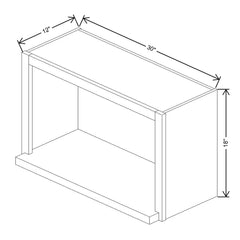 Wolf Classic Grantley White Paint 30"W X 18"H Microwave Shelf