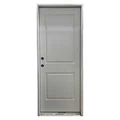 Masonite 2/8x6/8 Belleville Smooth Fiberglass 2 Panel Square Prehung Front Door