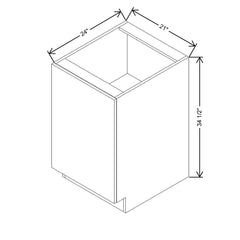 Modernform Cabinet Gloss White 21" W X 34 1/2" H X 24" D Full Height Single Door Base Cabinet